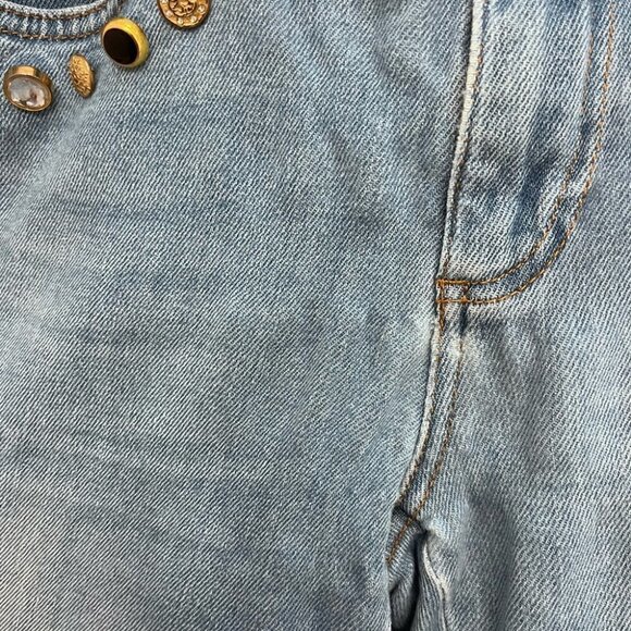 ESCADA cropped jeans size 38 bleu with stones - Picture 6 of 10